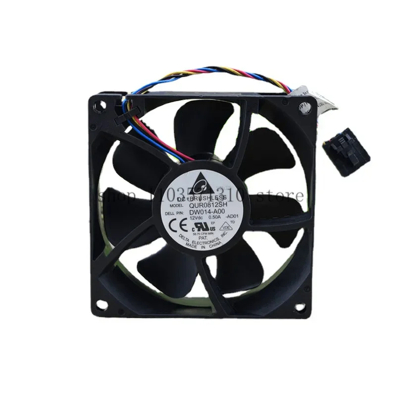 New Fan For Delta QUR0812SH 8025 8CM 12V 0.5A PWM Speed Regulation Cooling Fan CPU Radiator 80×80×25mm