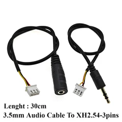 1pc 30cm Jack 3.5mm AUX Audio Cable To XH2.54 3p Terminal Male To Male Female 3 Core Stereo Audio Cable Amplifier Extended Line