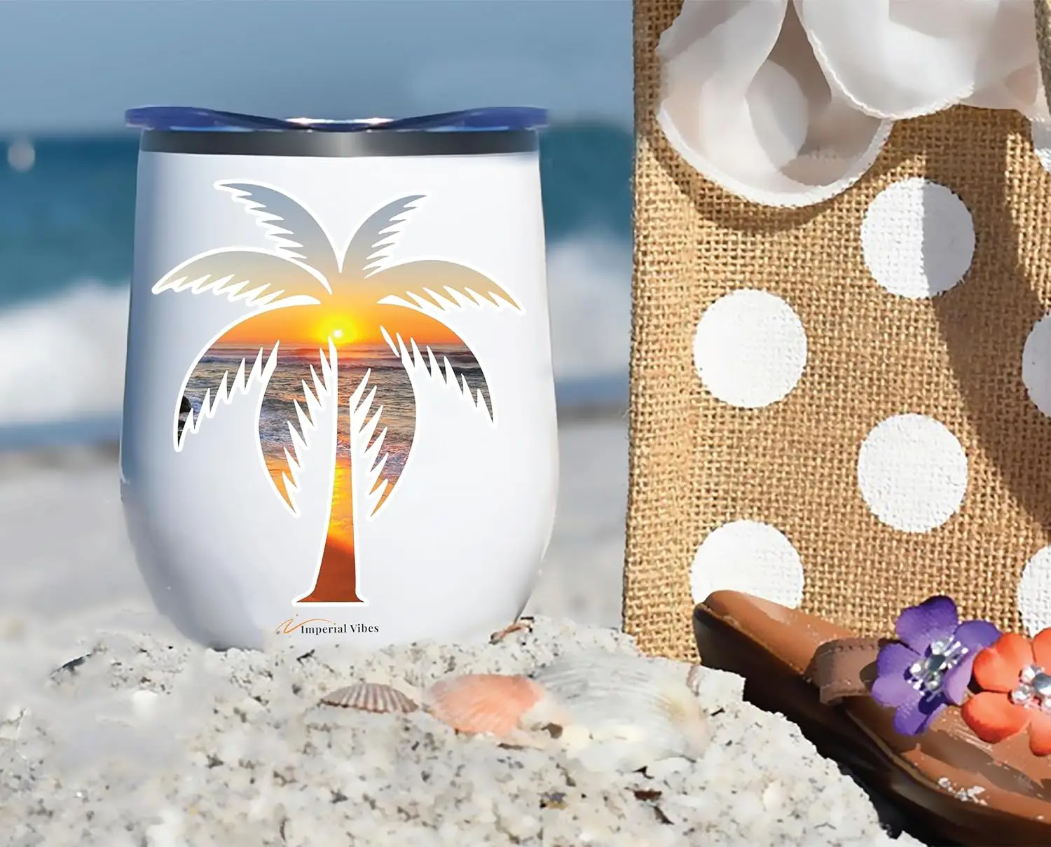 

2 шт. IMPERIAL VIBES — наклейка «Пальма-Бич» — виниловая наклейка на бампер автомобиля