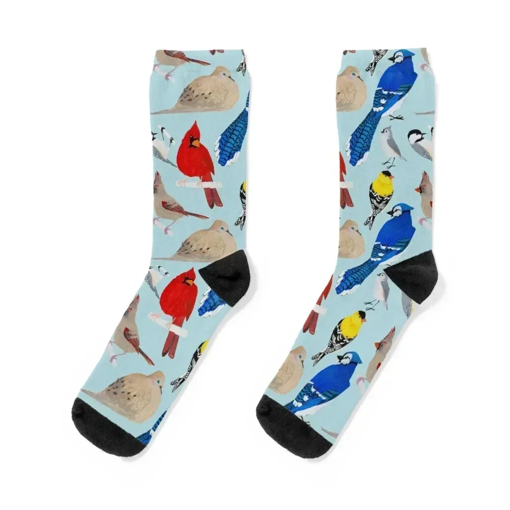 Feeder Birds Socks floral essential custom sports Crossfit Socks Ladies Men's