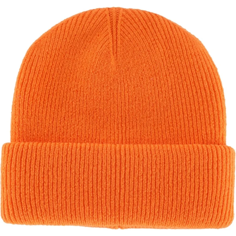 หมวกบีนนี่แบบหนาสำหรับผู้ชายและผู้หญิง หมวกไหมพรมสองชั้นสำหรับฤดูหนาว หมวกอะคริลิคแบบถัก หมวกไหมพรมอุ่นๆ หมวกทรงสกัลแคป