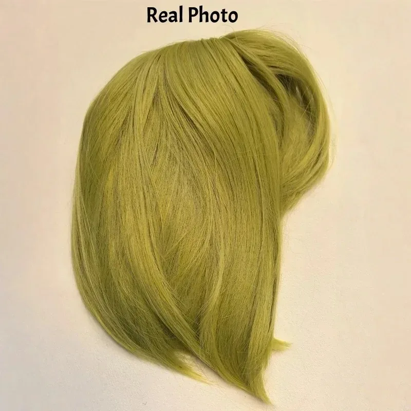 Witch Hat Atelier Inspired Coco Cosplay Wig Short Green Bob Hair Heat Resistant Fiber Wig for Anime Cosplay Halloween view 3