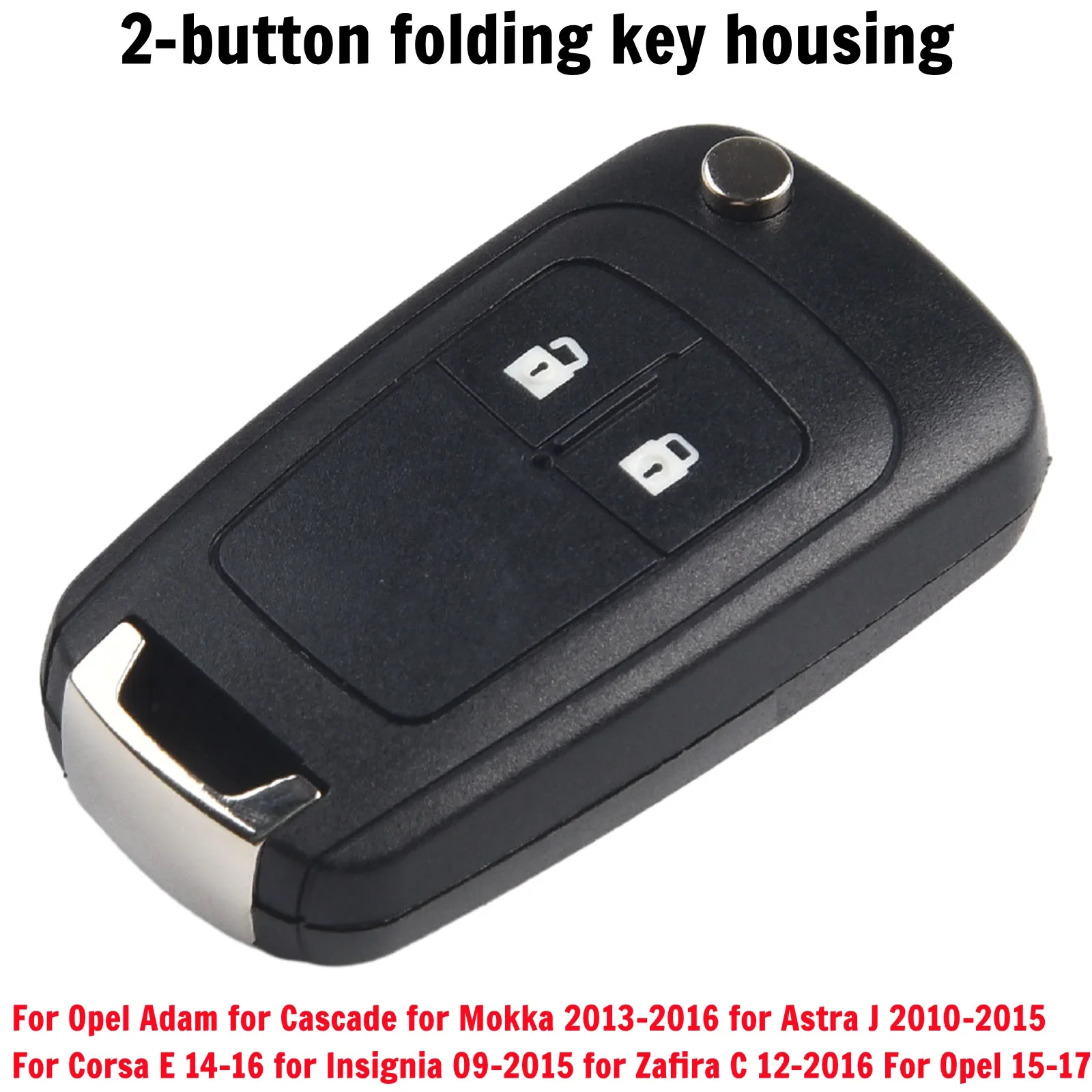 

2-Button Car Folding Key Housing Replacement Folding Key For Opel Adam For Astra J For Cascade For Corsa E For Karl For Mokka