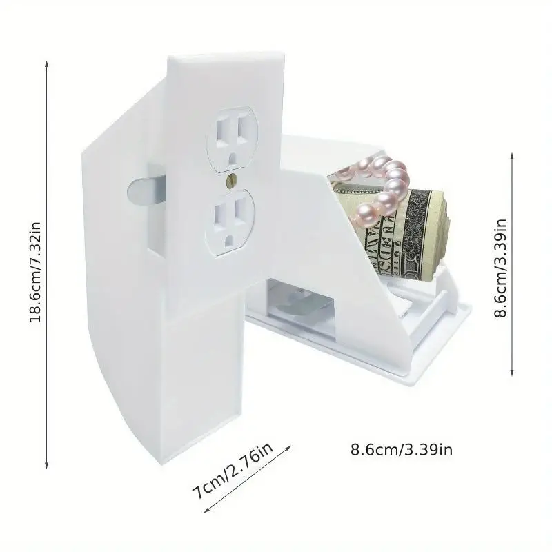 Boîte de rangement de prise murale cachée créative, vue secrète, pilules cachées, conteneur de sécur