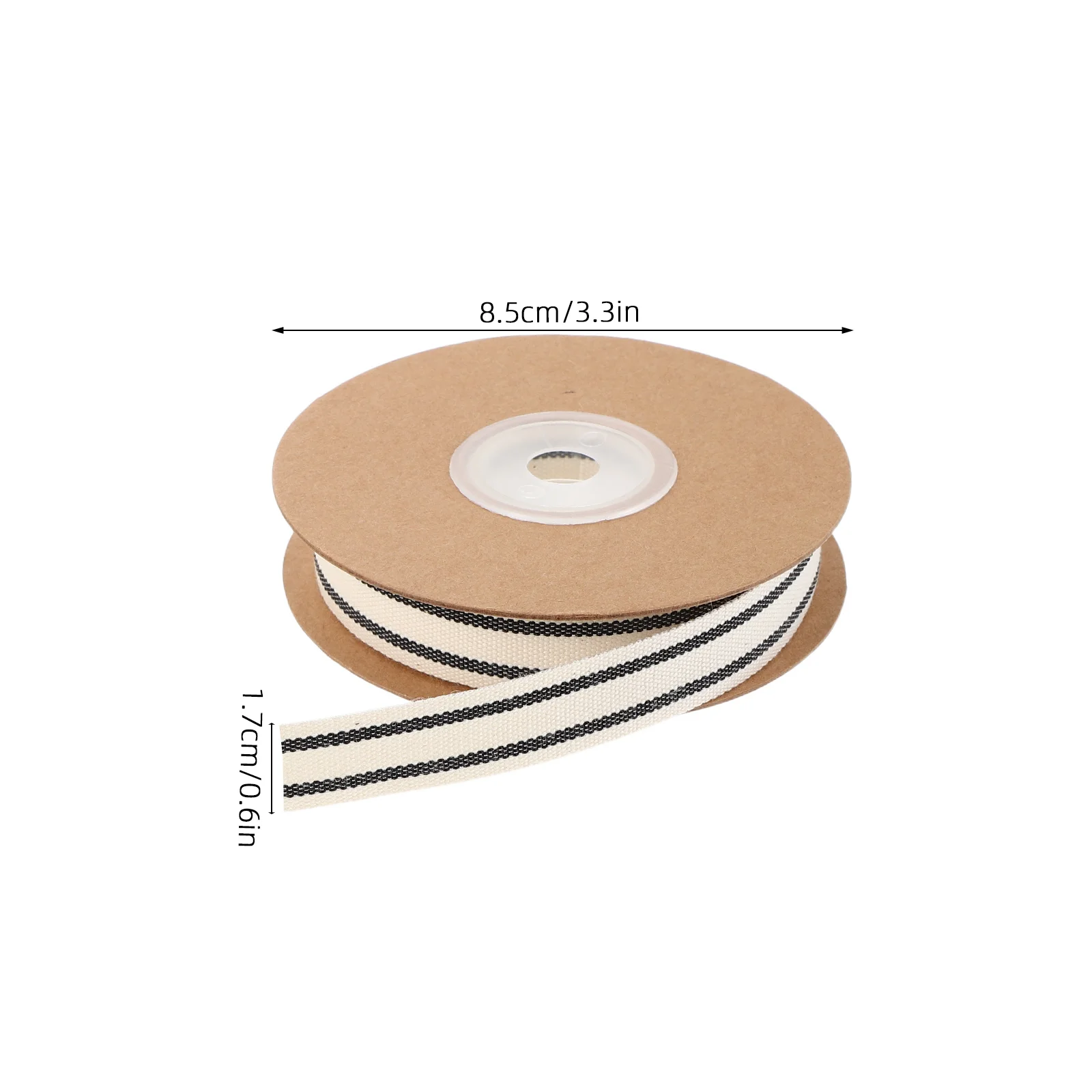 شريط من القطن الأسود Grosgrain على الوجهين مخطط مخيط لفة حرفية 1.5 سنتيمتر 10 ياردة لحفلات الزفاف في عيد الحب هدية ذاتية الصنع #2