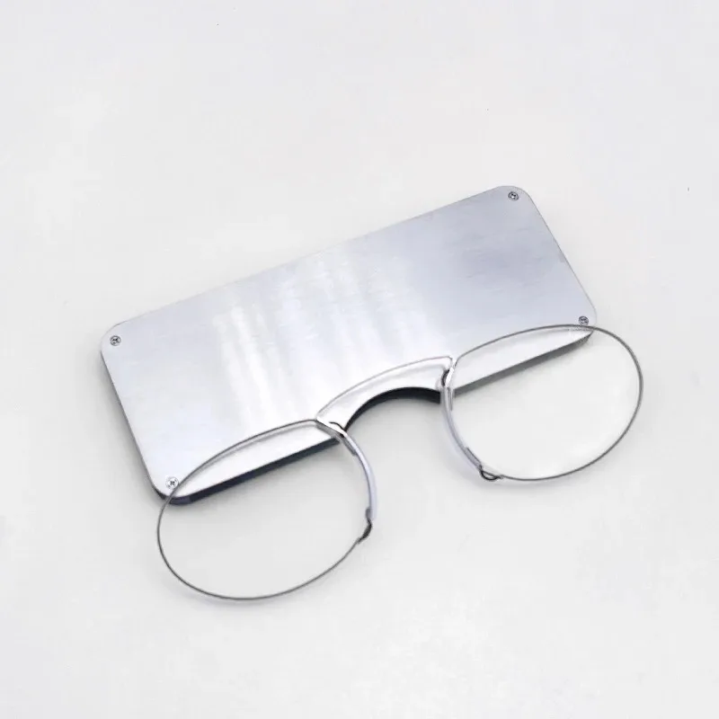 Anti Blaues Licht Männer Frauen Vergrößerungs Nase Clip Tragbare Kein Arm Lesebrille TR90 Ultraleicht Mit Box + 1,0 + 1,5 bis + 3,0