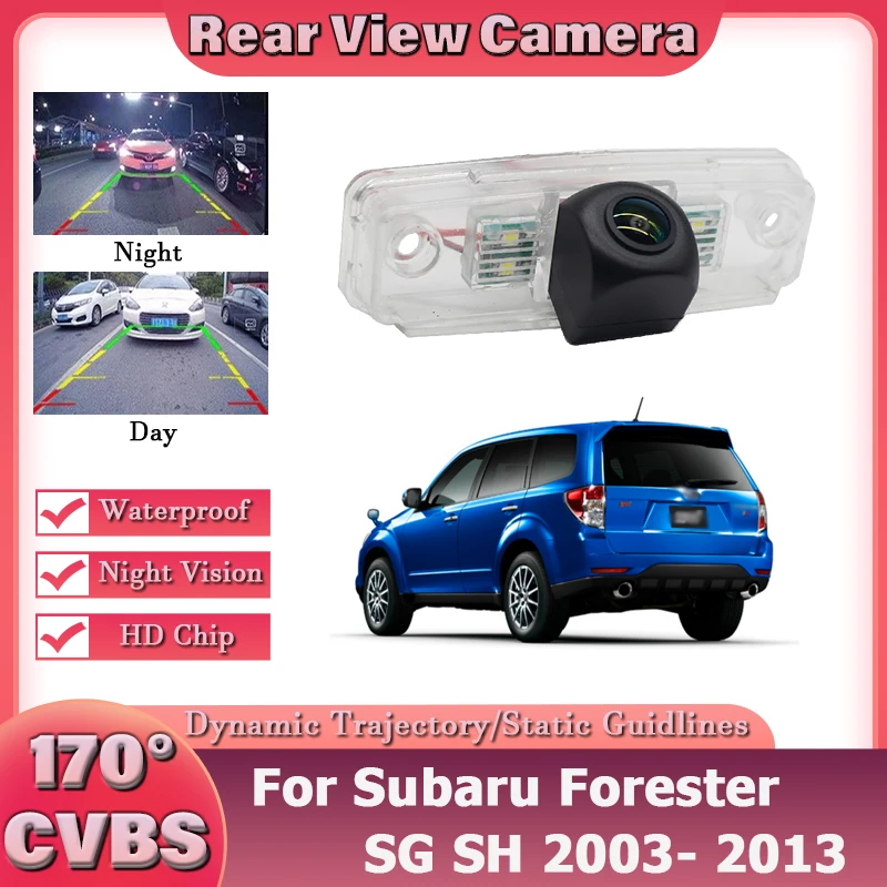 Para Subaru Forester SG SH 2003-2010 2011 2012 2013 cámara de visión trasera de coche Kit de accesorios de cámara CCD HD para vehículo