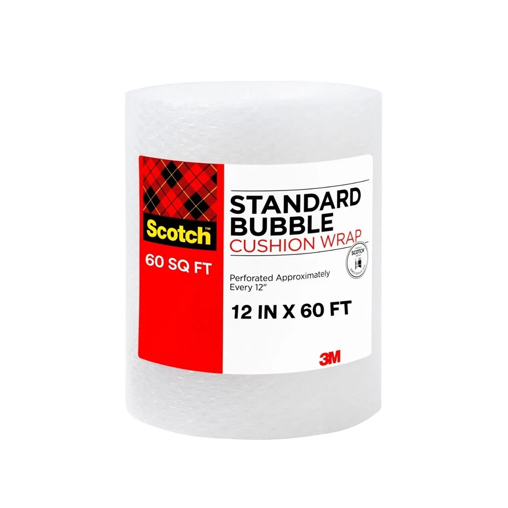 Heavy Duty Bubble Cushion Wrap 60ft x 12in Perforated Roll Shipping Packing Storage Protection of Delicate Items