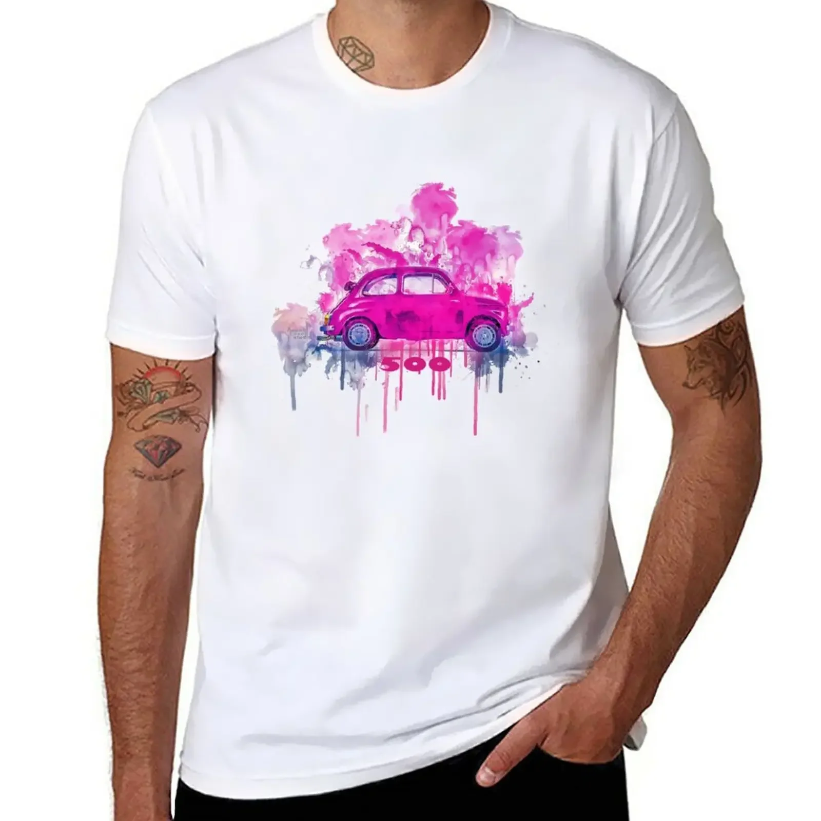 

Fiat 500 open Splash edit T-Shirt plain Aesthetic clothing t shirts for men pack