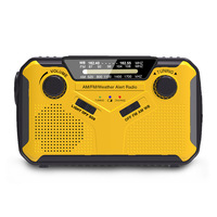 Solar Powered Hand Crank Self Dynamo Generator Multifunctional Emergency Weather Alert Noaa Am/Fm SOS Radio With Led Flashlight