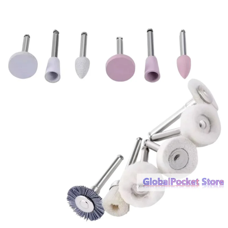 [TG823]12Pcs/box DIY Accessories Silicone Mixed Grinding Head Set Suitable For Grinding And Polishing Of Metal/Ceramics