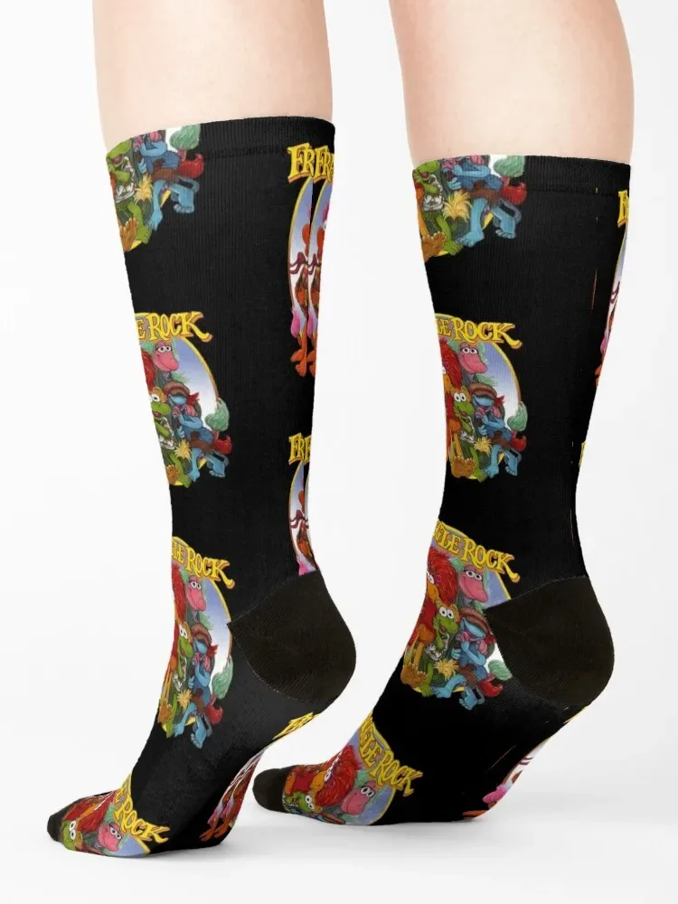 Fraggle Rock 80s Vintage Band Socks luxury Stockings man new year Socks Female Men\'s