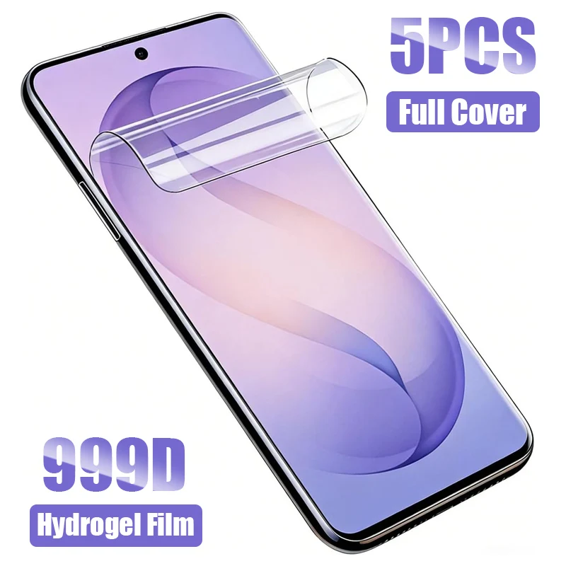 

5PCS Hydrogel Film For Samsung Galaxy S24 S25 S26 Ultra S22 Plus S23 Fe Screen Protector For Samsung A16 A26 A06 A36 A56 A55 A35