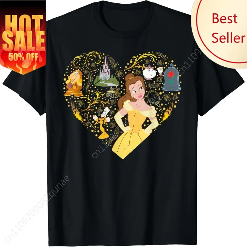 

Disney Princess Belle Collage Heart T-Shirt Small