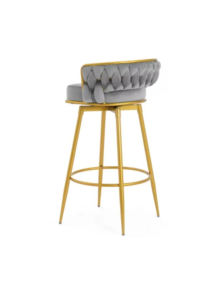 高級ヨーロピアンチェア ゴールド ノルディック ベルベット生地 ホームバー ホテルシート