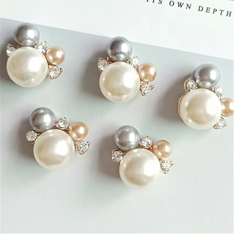 50pcs 16*20mm Gold color New fashion Alloy Material Crystal Pearl Beads charm for DIY Handmade Jewelry Making wholesale
