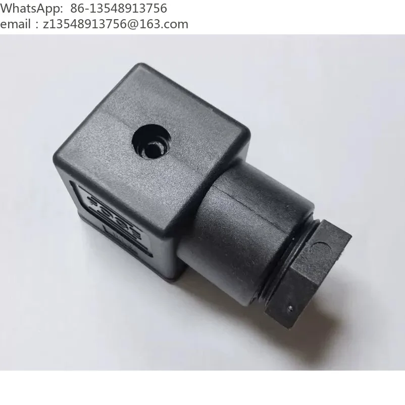 3 Pin 4 Pin DIN43650 EN175301-803 Solenoid Valve Connector Type A Plug Black Electrical Wire Harness for Industrial