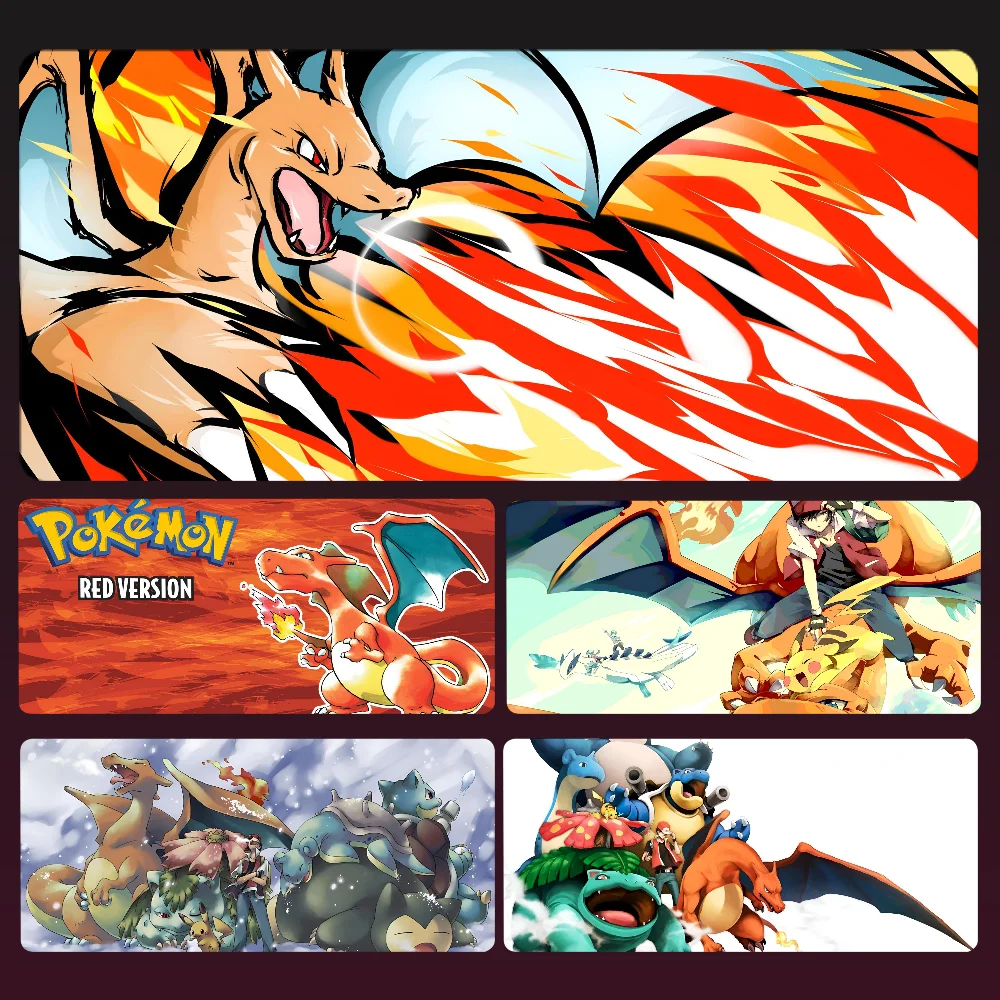 

Anime C-Charizard-P-POKEMON Mousepad Mouse Mat Desk Mat With Pad Gaming Accessories Prime Gaming XXL Keyboard Pad