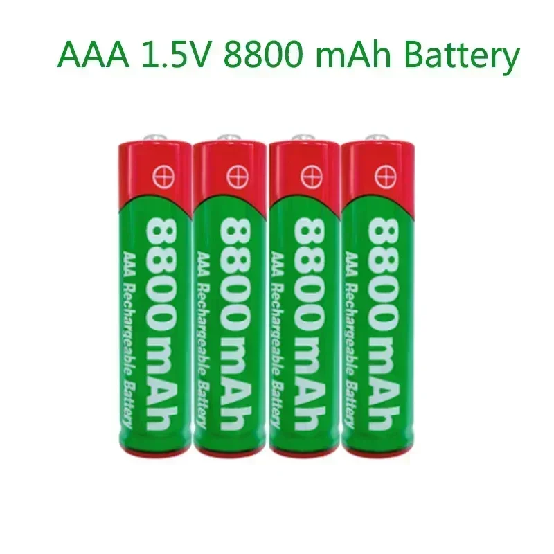 High-capacity 1.5V AAA Rechargeable Battery 8800mAh AAA 1.5V Alkaline Rechargeable Battery for Led Light Toy MP3