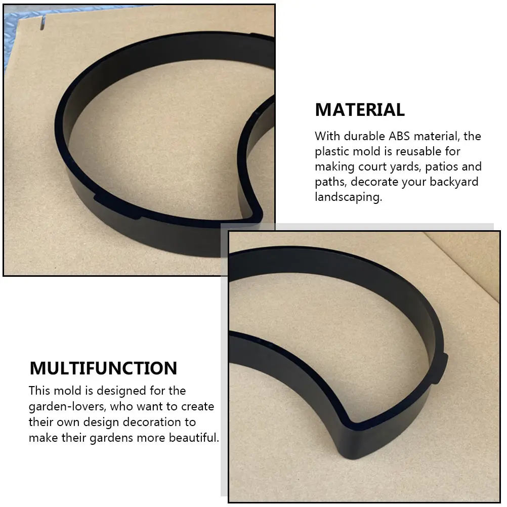 

Garden Paving Mold Crescent Shape Path Maker ABS Plastic Hollow Brick Decorative Yard Stone Landscaping DIY Reusable