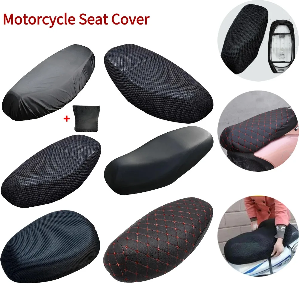 Motorcycle Seat Cover Breathable Cushion Sunscreen Cover Waterproof Anti Scratch Elastic Motorcycle Seat Accessories Protector