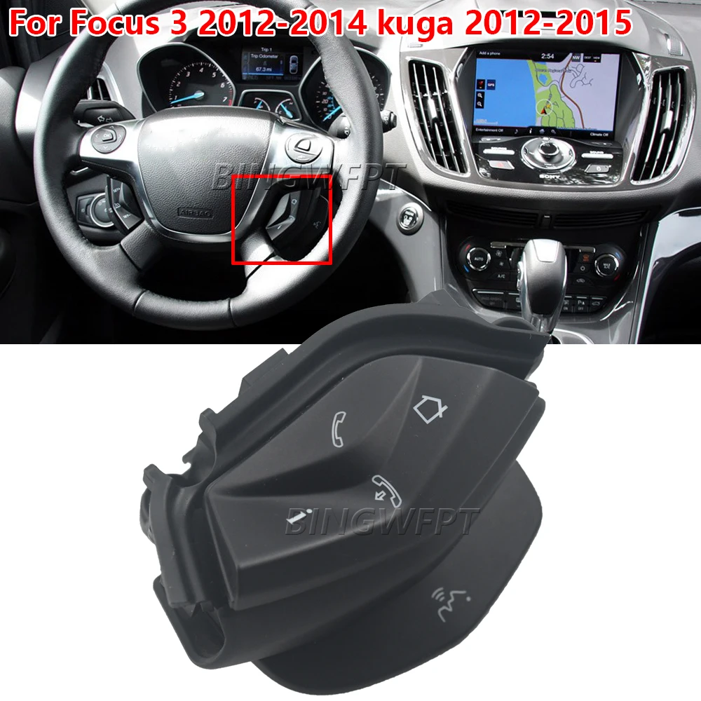 

New Steering Wheel Button For Ford Focus 3 2012-2014 For Kuga 2012-2015 witch Telephone Sound With Backlight