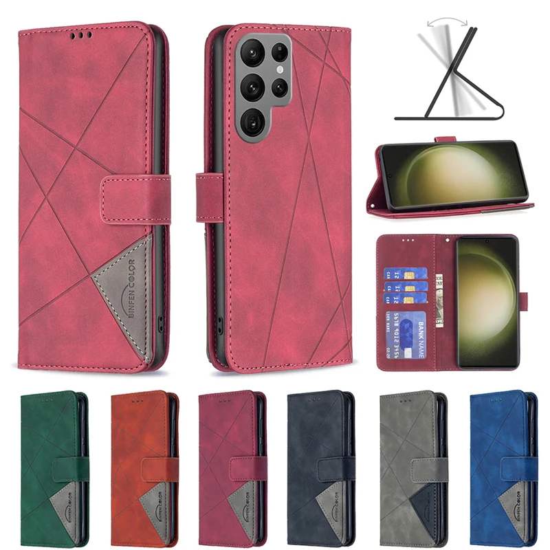 

Wallet Suitable For Men And Women Fip Magnetic Leather Case For Samsung Galaxy S24 Plus S24 Ultra S23 FE A25 A15 A05 A05S Cover