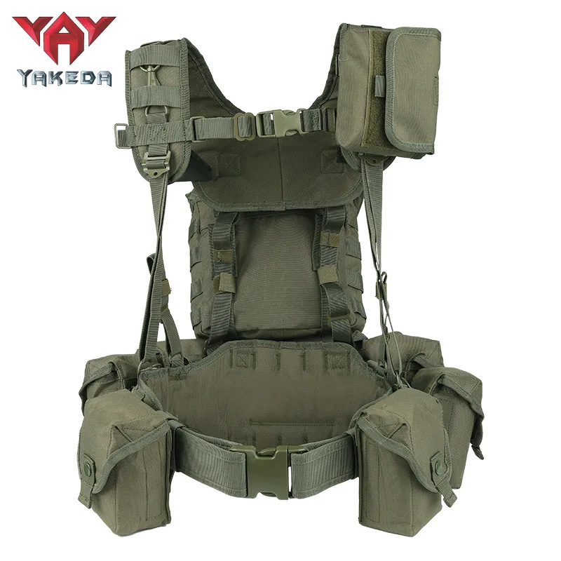 YAKEDA Tactical Vest MOLLE System 1000D Polyester Quick-drying Field Bellyband Breathable Wear-resistant Camouflage Hunting Vest