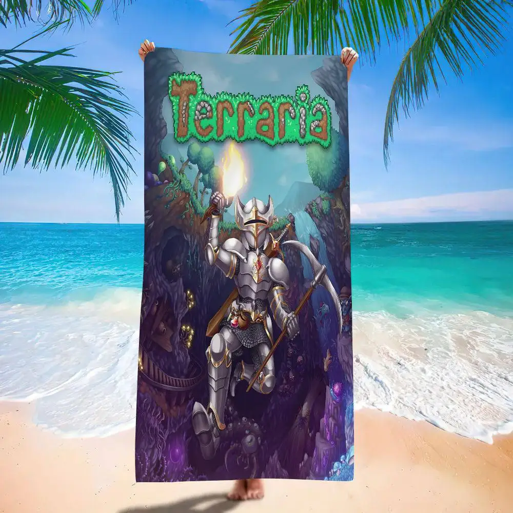 Game T-Terraria Cool Big Microfiber Beach Towels Quick Dry Towel Sand Beach Towels Pool Towel for Travel Swim Pool Yoga