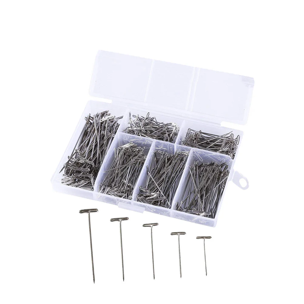 1 Box/450pcs T Shaped Needles Set Metal T-Pins for Making Sewing Knitting Modelling Crafts Simple T-Pins