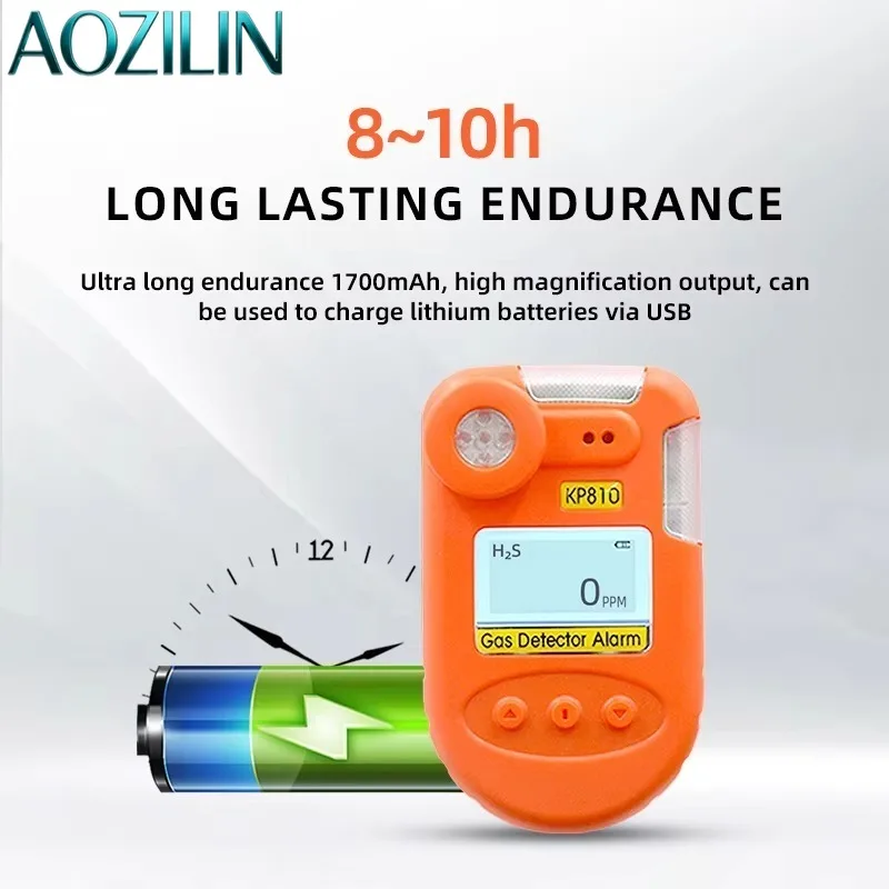 AOZILIN Single O2 Gas Detector 5-Year Service Life BW Clip Oxygen Monitor For Confined Space Gas Detection