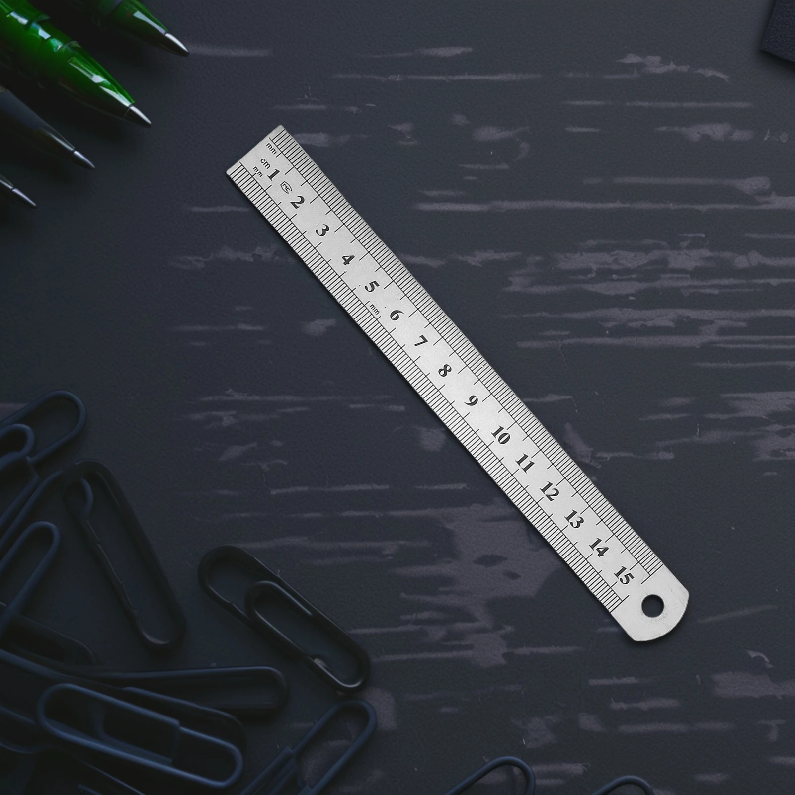 

2pcs 15Cm Stainless Steel Ruler Double Side Metric Imperial Scale Precision Straight Edge For Office School Drafting Baking