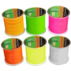 Ligne de pêche en nylon monofilament semi-flottant de 500m, accessoire pour pêcher en mer, disponible en blanc, rose, orange, vert et jaune