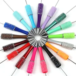 50pcs Creative Glitter Diamond Pen DIY Beaded Pen Wholesale Handmade BeadablePen Ball Pens Student School Office Gift