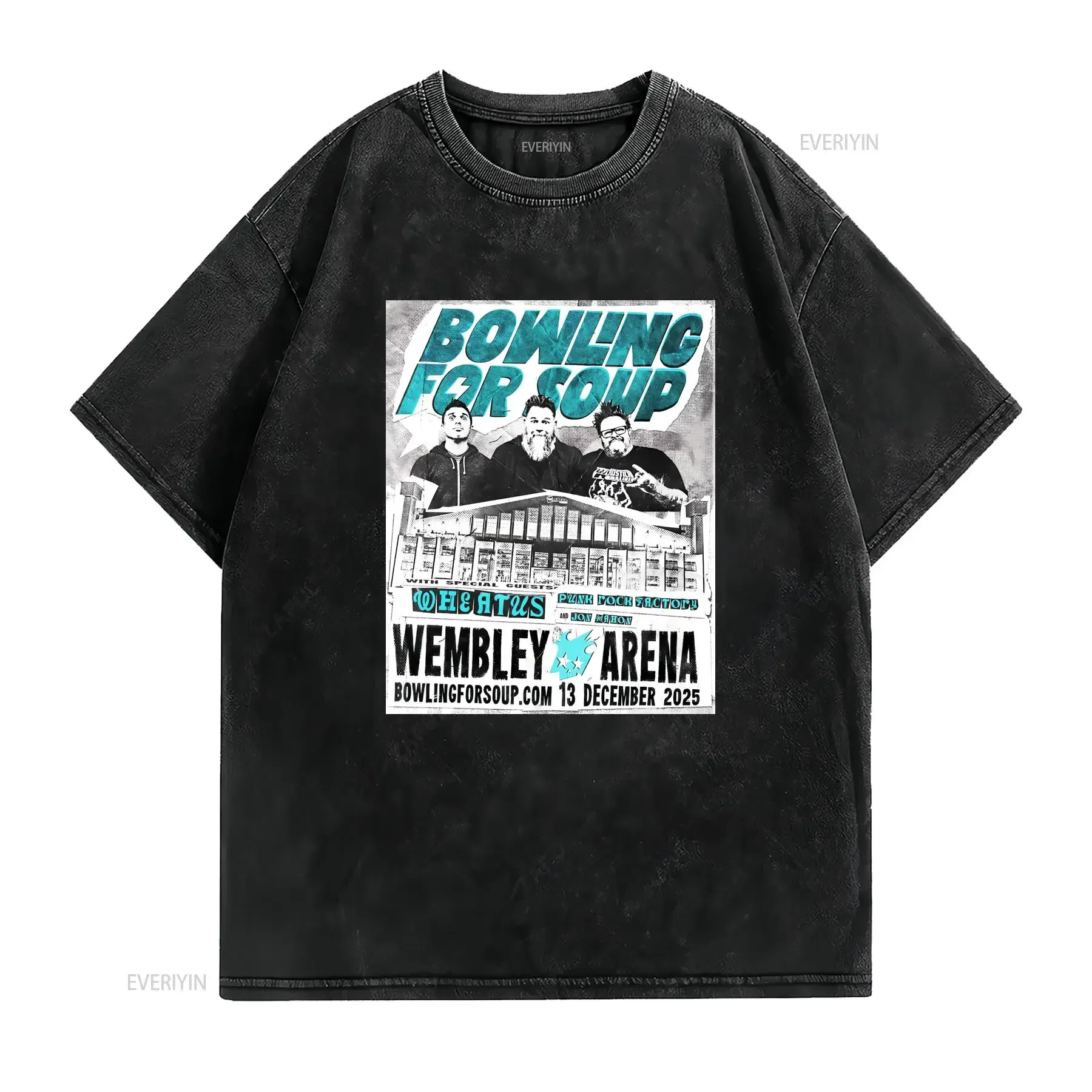 Bowling For Soup Wembley 2025 w Wheatus Punk Rock Factory T Shirt vintage Washed Versatile Slightly designer clothes Unisex
