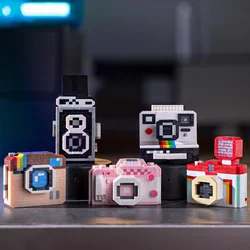 Blocchi di costruzione della fotocamera creativa modello di fotocamera DSLR retrò Micro blocchi giocattoli per ragazzi ragazze regalo di compleanno giocattoli per bambini mattoni