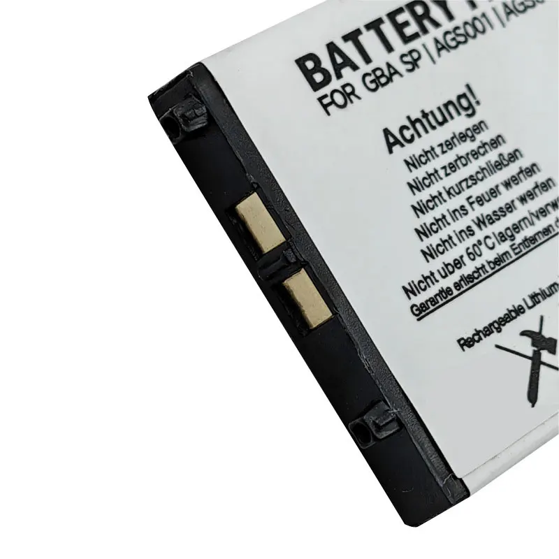 Ags 003 bateria de lítio recarregável 3.7v 900mah para nintendo gba sp game boy advance sp console de jogos gbasp baterias embutidas