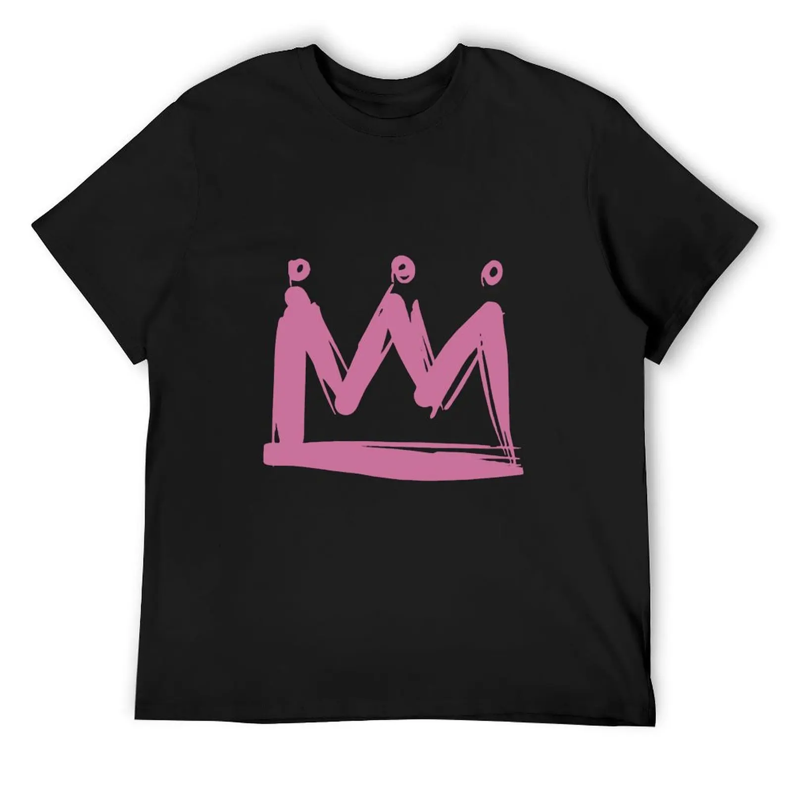 

Young Royals crown pink T-Shirt blue lock oversized sports fans plus sizes mens clothes