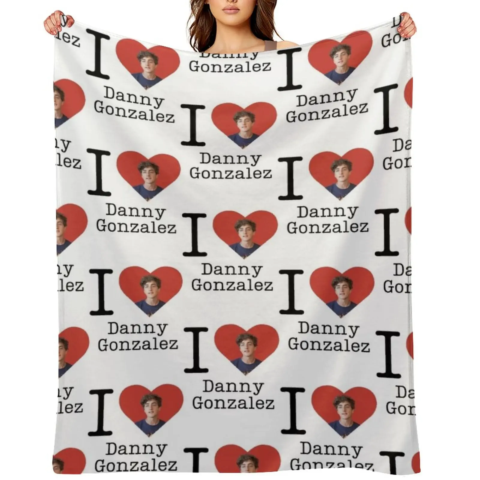 

I love Danny Gonzalez Throw Blanket Soft Plaid Flannel Fabric blankets and throws Loose Blankets