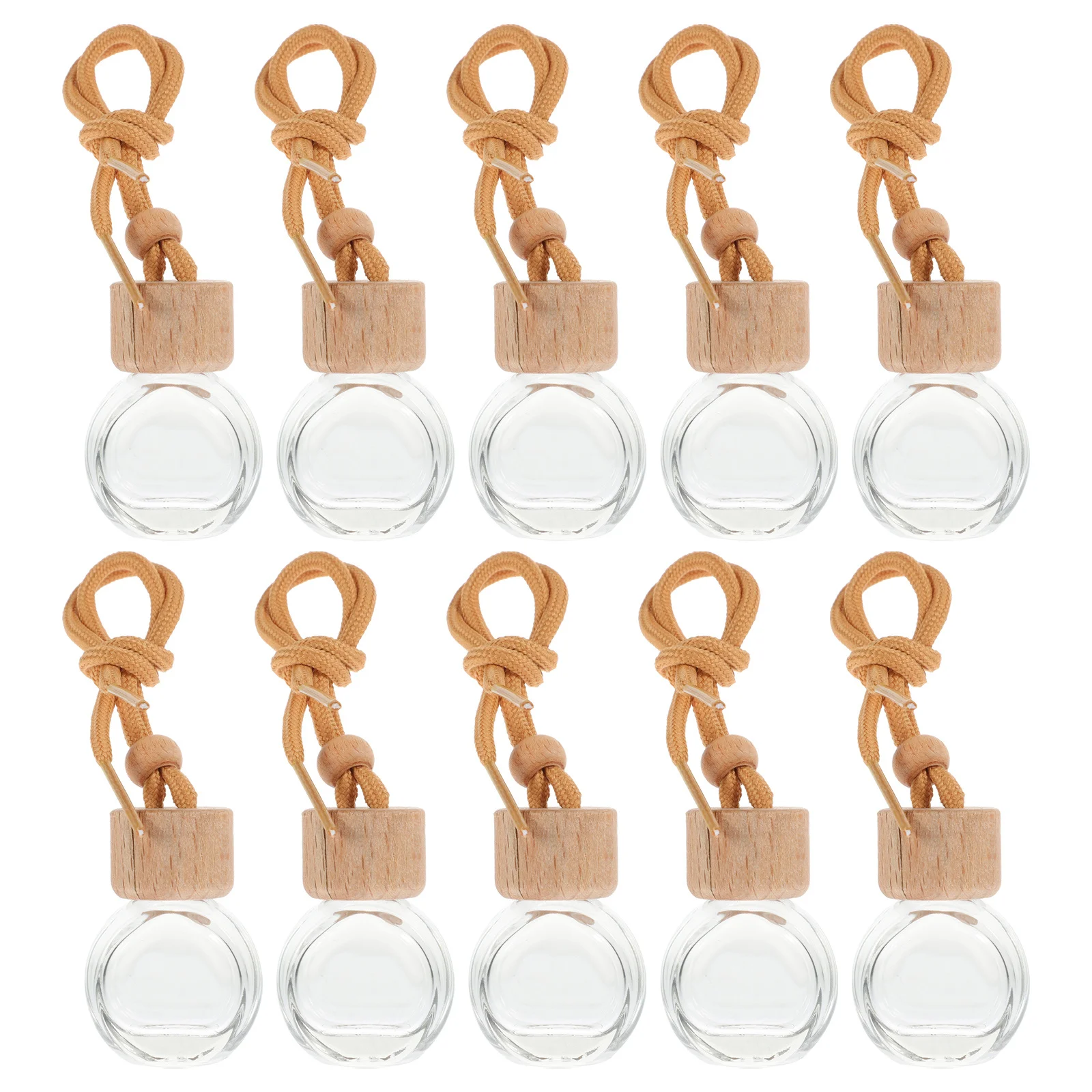 

10Pcs Empty Perfume Bottles Car Air Freshener Pendants Light Weight Easy to Hang Car Perfume Diffuser Hanging Fragrance Bottle
