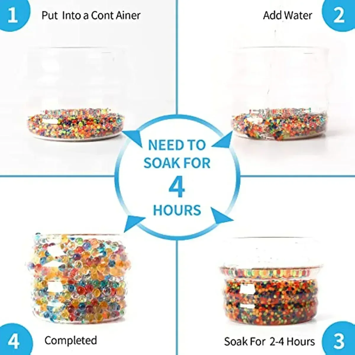 WYHydrogel Pearl Shaped Crystal Soil Water eads io 7-8MM Gel all For Flower/Weeding Mud Growing Magic Jelly alls