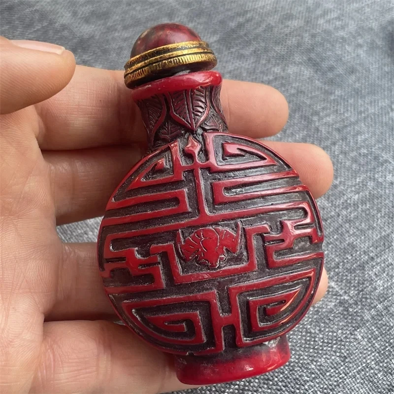 

Antique snuff bottle craft decoration Ming Qing hot sale snuff set accessories supplies old nose pot handle pieces sell well