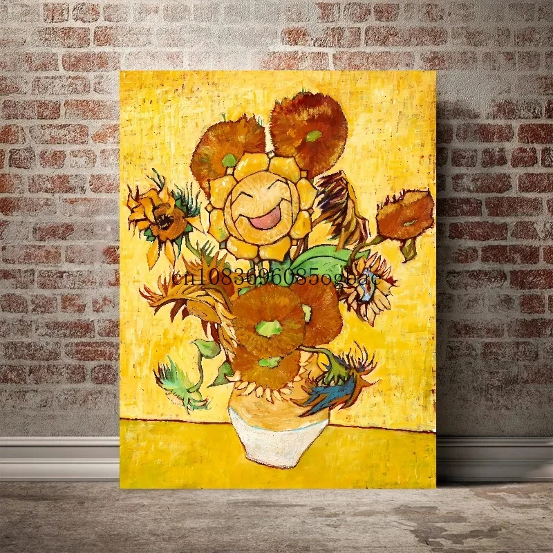 ポケモン ゴッホ美術館 ピカチュウ 水彩画 キャンバスアート