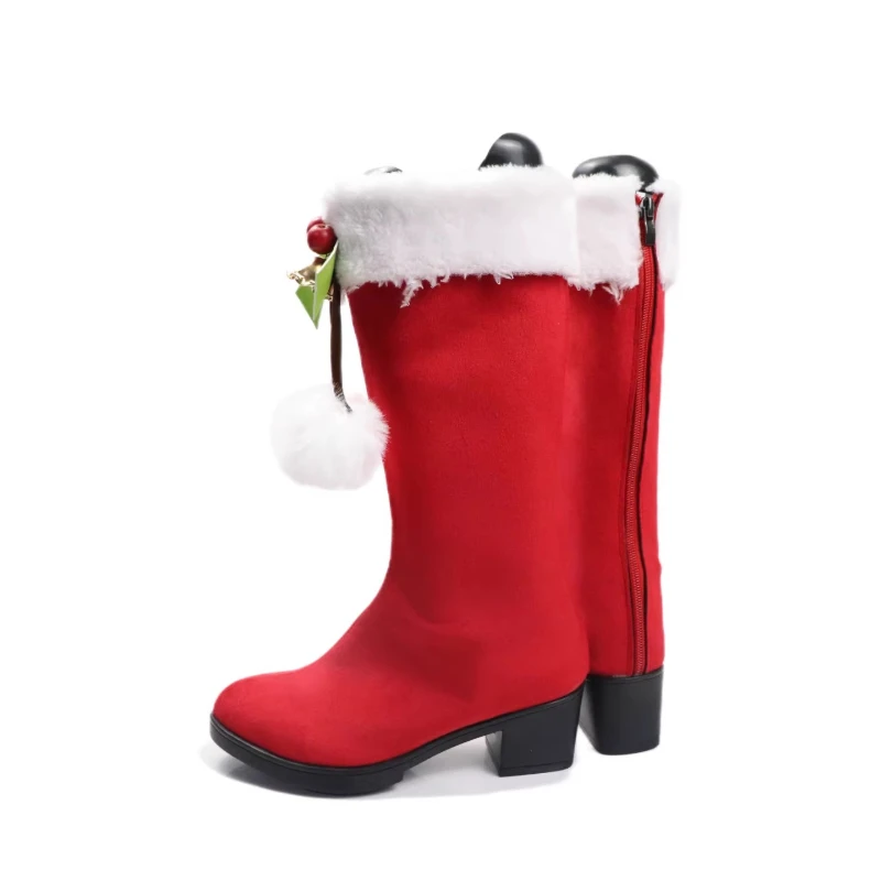 Anime The Shoes Are Suitable for Cosplay Tokisaki Kurumi Custom Made Cosplay Shoes Boots Halloween Christmas Props