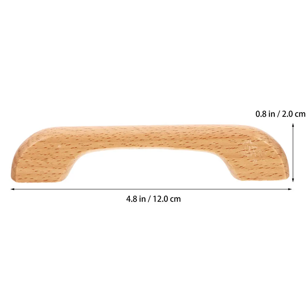 8Pcs Wooden Drawer Pull Handles Premium Beech Cabinet Handles Modern Sleek Design for Cupboard Wardrobe Wine Cabinet Home Decor