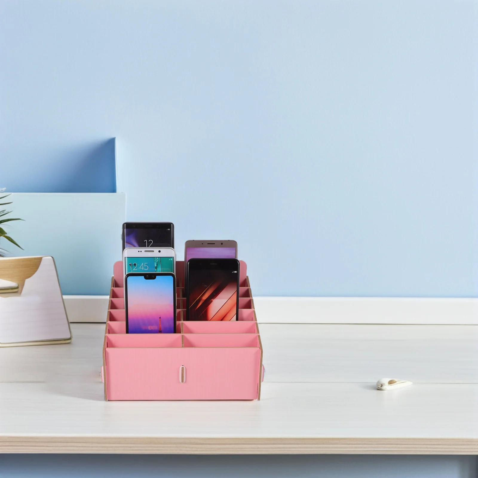 

Desk Cell Phone Holder Cabinet Mobile for Desktop Storage Board Bed Multifunction Locker Boxes