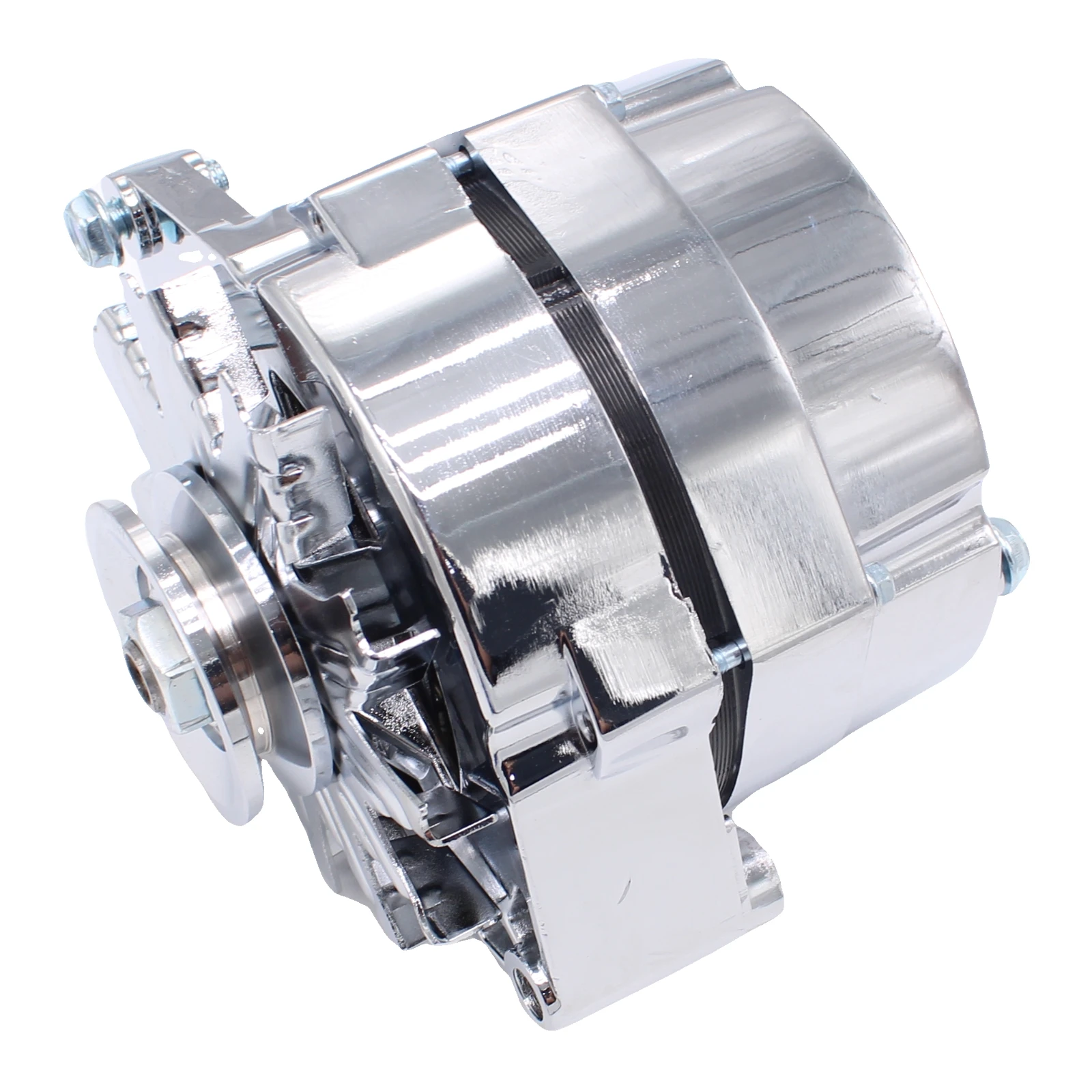 110Amp Chrome Alternator FOR GM 305 350 BBC SBC ADR0335-C V1 Pulley