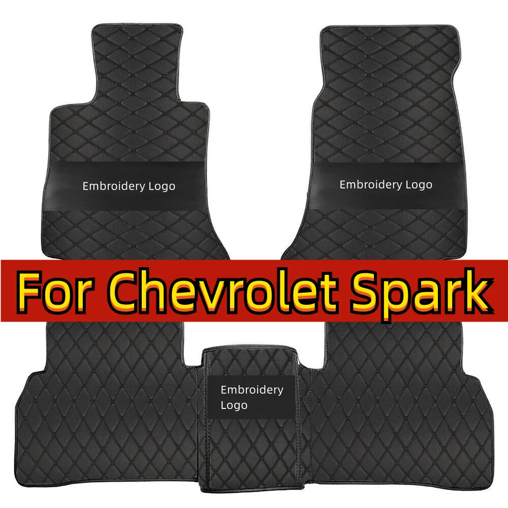 Car Floor Mats For Chevrolet Holden Spark M400 2016~2019 Leather Mat Non-slip Anti-dirt Pad Carpets Leather Mat Car Accessories