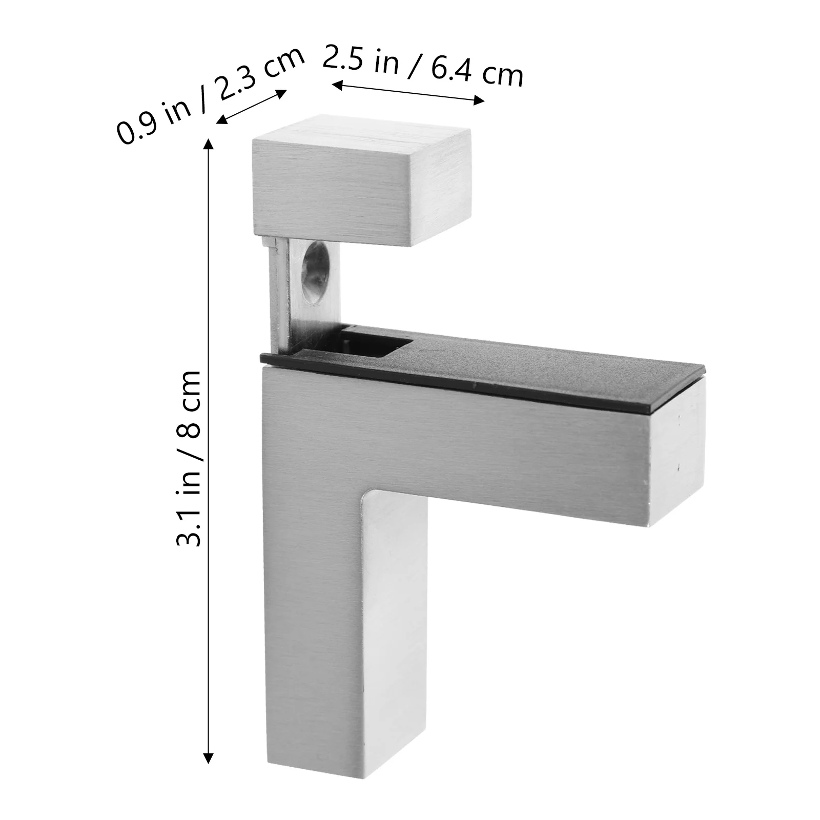 2 Pcs Adjustable Glass Clip Clips Bracket Floating Clamps Fixing Shelf Brackets Metal Wall Mount