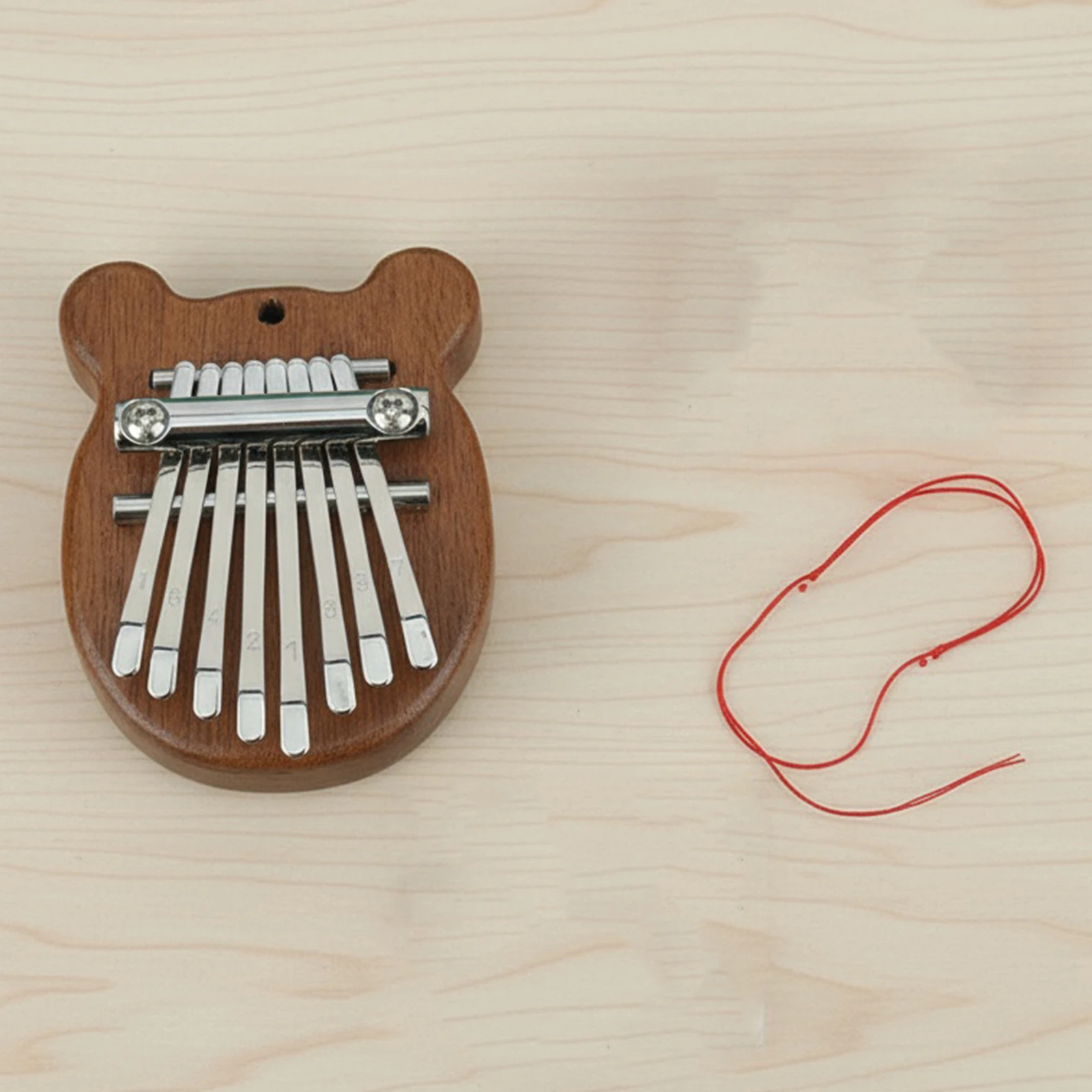 8 Keys Mini  with Lanyard Small Finger Piano Lightweight Portable Musical Instrument Exquisite Friends Gift Set